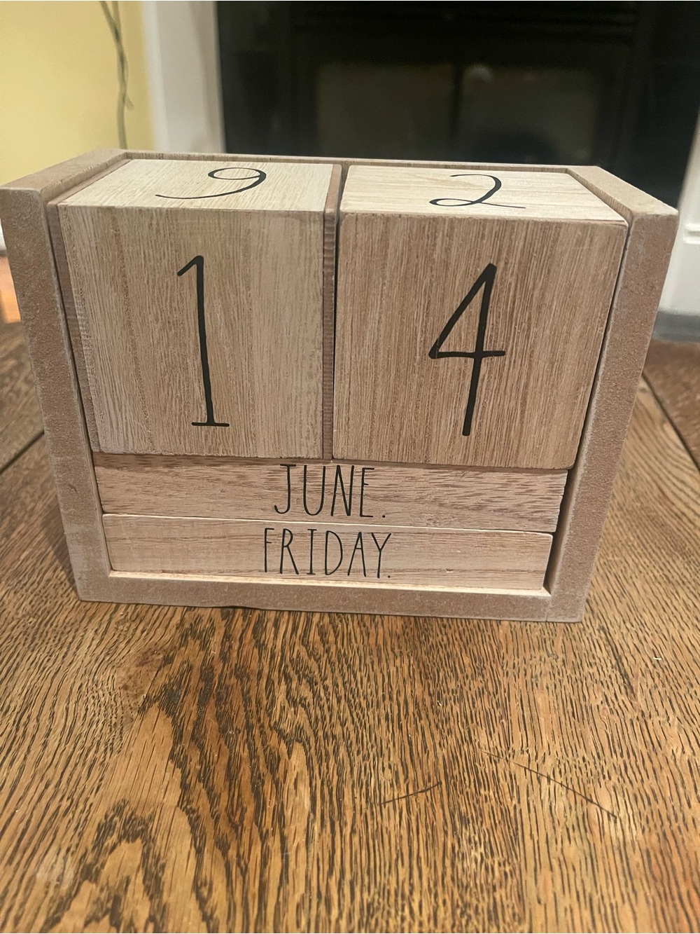 Rae Dunn Wooden Perpetual Calendar - Natural Wood